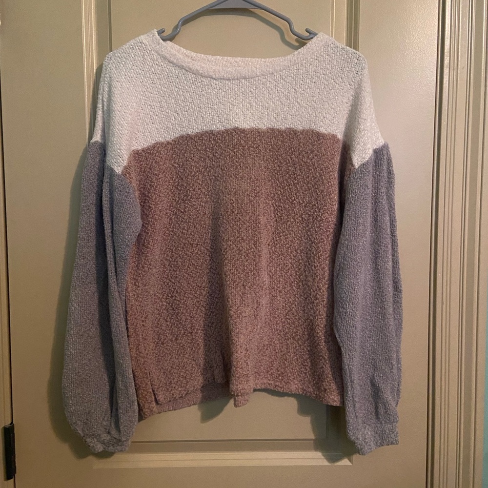 Tri-color sweater